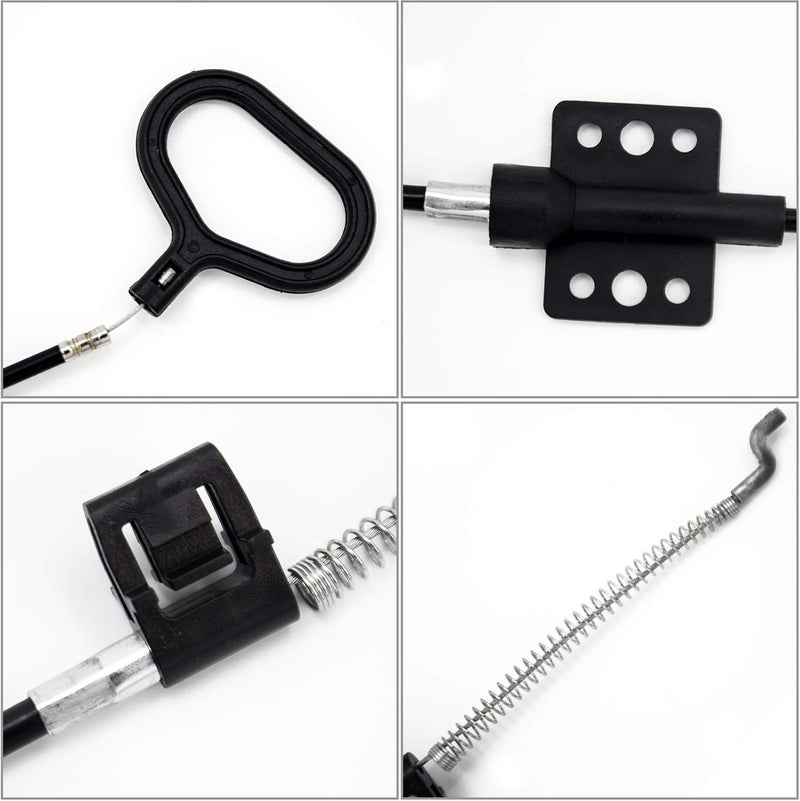 Nonley Sofa Recliner Cables, 2 Pack Couch Release Cables Recliner Replacement Parts D Ring Couch Recliner Pull Handle, Hook Exposed Cable with S Tip for Sofa, Black - Image 4